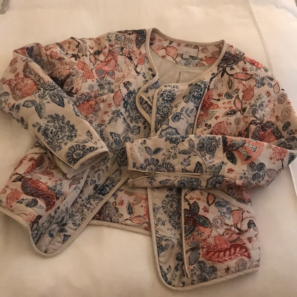 Loft quilted bomber jacket